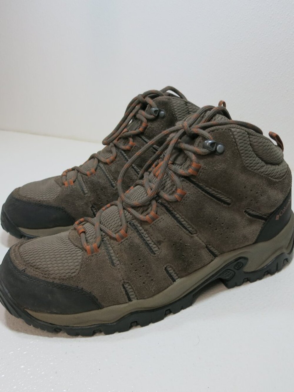 Columbia Suede Leather Fabric Boots Botas Men's Hiking Footwear Shoes Sz 12